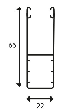 Coulisse 66x22 pour des volets > 3000